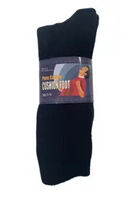RIZZI Mens Navy 6-11, 11-14 Aust Made Pure Cotton Cushion Foot Sport Work Socks