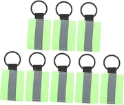 ADOCARN 8pcs High Visibility Reflective Keychain Tags for Backpack Zipper Pulls Durable Nylon Warning Accessories Fluorescent for Personal Low Light Conditions
