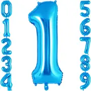 Blue Number 1 Balloon 40 Inch Big Large Foil Helium Number Balloons Jumbo Gia...