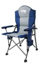 Gobi Heat- Terrain HEATED Camping Chairs with Battery and Charging Cord - Blue
