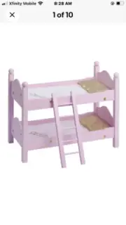 Olivia's Little World - Twinkle Stars Princess 18" Doll Double Bunk Bed