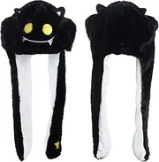 Halloween Moving Ears Hat, Funny Plush Hat Ear Moving, Ghost Ear Moving Jumping Hat, Moveable Bat Ear Cap beanie for Unisex Big kids Adults Holiday Party Cosplay Costume