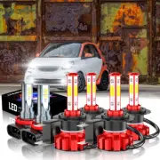 For Smart Fortwo 2008-2015 H7+H7 LED Headlight High Low+H11 Fog Light Combo Bulb (for: Smart)