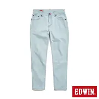 在飛比找Yahoo奇摩購物中心優惠-EDWIN 斜袋紅線窄管牛仔褲-男-漂淺藍