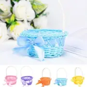 Imitation Rattan Round Small Flower Basket Hand-woven Flower Basket Wedding