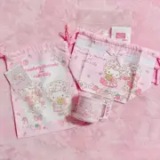 RARE Sanrio Hello Kitty Strawberry Shortcake Pink Bag Pouch Cup Bundle