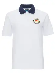 Snr SS White Polo With Navy Collar