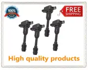 4 Pcs Ignition Coil 22448-AX001 For Nissan March Micra K12 Note E11 1.4