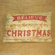 Believe In The Magic Of Christmas Decorative Throw Pillow Primitives by Kathy