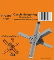 CMK 1/72 WWII Czech Hedgehog (Rozsochac) Anti-tank Barrier (6pcs)