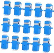 NUOBESTY 15pcs Single Mode to Fiber Adapter for Server Rack and Patch Panel Flange Type Optical Fiber Connector for Network Internet