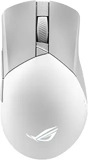 ASUS ROG Gladius III Wireless AimPoint Moonlight White Gaming Mouse - Lightweight 79g, 36,000dpi ROG AimPoint Optical Sensor, ROG SpeedNova 2.4GHz, Bluetooth, ROG Push-Fit Swappable Switches, RGB
