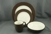New in Box Noritake Colorwave 4pc Rim Place Setting Chocolate