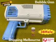 36 Holes Bubble Bazooka Automatic Gun Soap Water Bubble Machine Outdoor Party AU