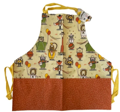 Now Designs Kids Garden Apron Smock Art Cooking Laminated Circus Washable