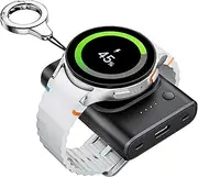 Watch Charger for Samsung, Portable Watch Charger 1800mAh Compatible with Samsung Galaxy Watch Ultra/7/FE/6/6 Classic/5/5 Pro/4/4 Classic/3/Active 2, Samsung Gear S3/Sport Watch Charger, with Keychain