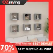 cube shelf set grey concrete 26x15x26 cm 6 pcs durable design 7039