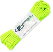 Paracord Planet 100' Hanks Parachute 550 Cord 7 Strand Paracord Neon Green