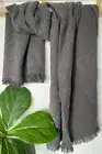 Sintra Charcoal Grey Décor Throw Rug 130x200cm (100% cotton) Free Post