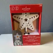 Ashland Neon LED Lights Tree Topper Star Multicolor 8 Modes Timer Battery 7” New