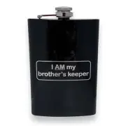 8oz BLACK I AM my brother's Keeper Flask