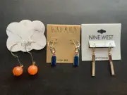 Jewelry Lot - 3 Pairs Semi Precious Stones Earrings USA Seller/RALPH LAUREN