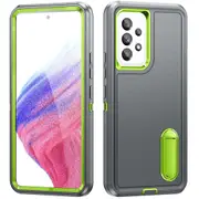 MCC Shockproof Samsung Galaxy A53 5G Case Cover Heavy Duty with Stand A536 [Grey+Green]
