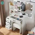 Makeup Vanity Desk with Mirror Adjustable Brightness +Stool Table Dressing Table