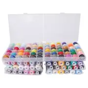 72Pcs Polyester Sewing Thread and Sewing Machine Bobbin Thread Set with Case