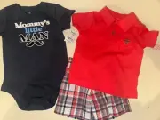 Bundle of (3) Baby Boy NWT Carter's Airplane Outfit/Bodysuit Clothes - 6 Months