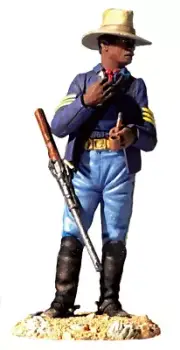 BRITAINS THE OLD WEST 32000 DISMOUNTED 9TH CAVALRY BUFFALO SOLDIER TROOPER