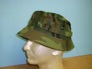 b0254-60 Vietnam era ERDL Camo Camouflage short brim boonie hat size 60 W6C