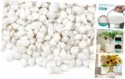 10 lbs Small Rocks for Planters, 3/8" Pebbles for Vases, White 10.0 Pounds