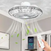 Ceiling Fan with Light, 20 Ceiling LED Enclosed Fan with Dimmable Reversible