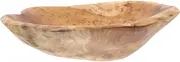 QUMIIRITY Stunning Handmade Wood Fruit Plate Solid Decorative Bowl Centerpiece for Living Room and Dining