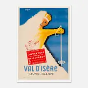 Galrie Vald'Isere Vintage Ski Poster from the Auvergne Rhone Alpes Region of France, Poster Only, A1 60 x 84cm (23 x 33inch)