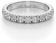 [JTC LTD] Natural Round Diamond Full Eternity Ring for Women, Wedding Ring, 1.00ct Diamond Set In French Pave 9K Gold,