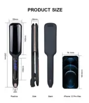 Professional Hair Straightener 2-Inch Ceramic Tourmaline Ionic Pro Flat Iron USA