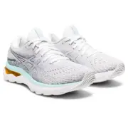 ASICS Woman GEL-NIMBUS 24 Running Shoes White/Pure Silver 10.5 B (M)