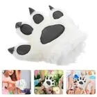 1PC Warm Claw Winter Furry Hand Paw Mitt Plush tiger