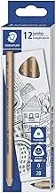 STAEDTLER Natural Jumbo Triangular 2B Pencil, 12 Pack, 119N-2B, Designed For Small Hands And For First Writing And Drawing, Lead Diameter 4mm, FSC - Wood From Certified, Sustainably Managed Forests