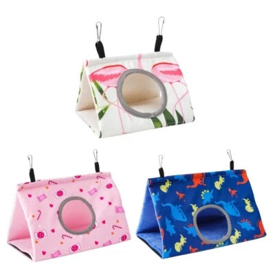 Hanging Pet Bird Parrot Windproof Cave Nests Hammock Cage Warm Sleep Bed House