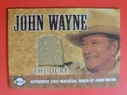 JOHN WAYNE "THE DUKE" AUTHENTIC WORN BEIGE VEST SWATCH RELIC CARD THE ALAMO
