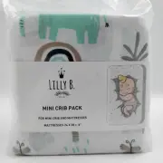Mini Crib Pack Organic Cotton Fitted Crib Sheets & Waterproof Mattress Protector