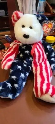 Ty Beanie Buddies Buddy 1999 Spangle "14 - Red/White/Blue - Retired
