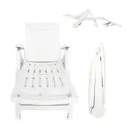 Pool Sun Lounger Folding Deck Chair High Quality Plastic Lounge Patio Sunbed
