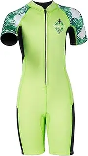 Kids Wetsuit Shorty for Boys Girls Toddler Youth, 2.5mm Neoprene Thermal Swimsuit Front Zip, Keep Warm one Piece Wet Suits for Water Sports Swimming Snorkeling Surfing Diving