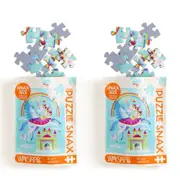 2x 48pc WerkShoppe Snax Jigsaw Puzzle 8x10in Rainbow Unicorn Kids/Child Game 5+