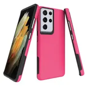 For Samsung Galaxy S21 Ultra Case Armour Protective Strong Cover Pink