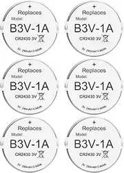 Abeden B3V 1A Lithium Battery Compatible with High Tech Pet Single Electronic Collar Battery for Model MS-4 and MS-5 6 Pack